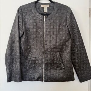 Sag Harbor Charcoal Textured Bomber Jacket